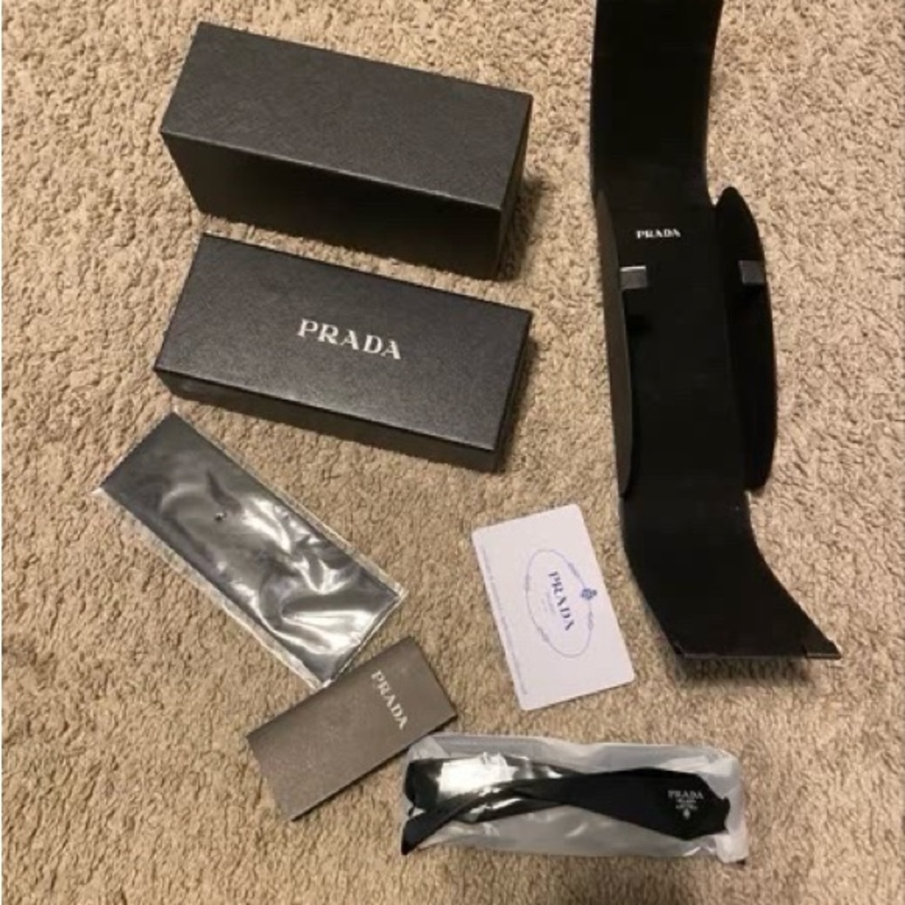 Prada Black Leather Belt with Packaging